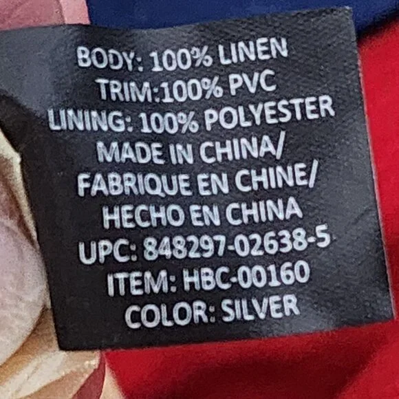 Ulta Beauty Linen Silver PVC Trimmed Poly Lined Quilted Snap Closure Tote Bag - Picture 15 of 16